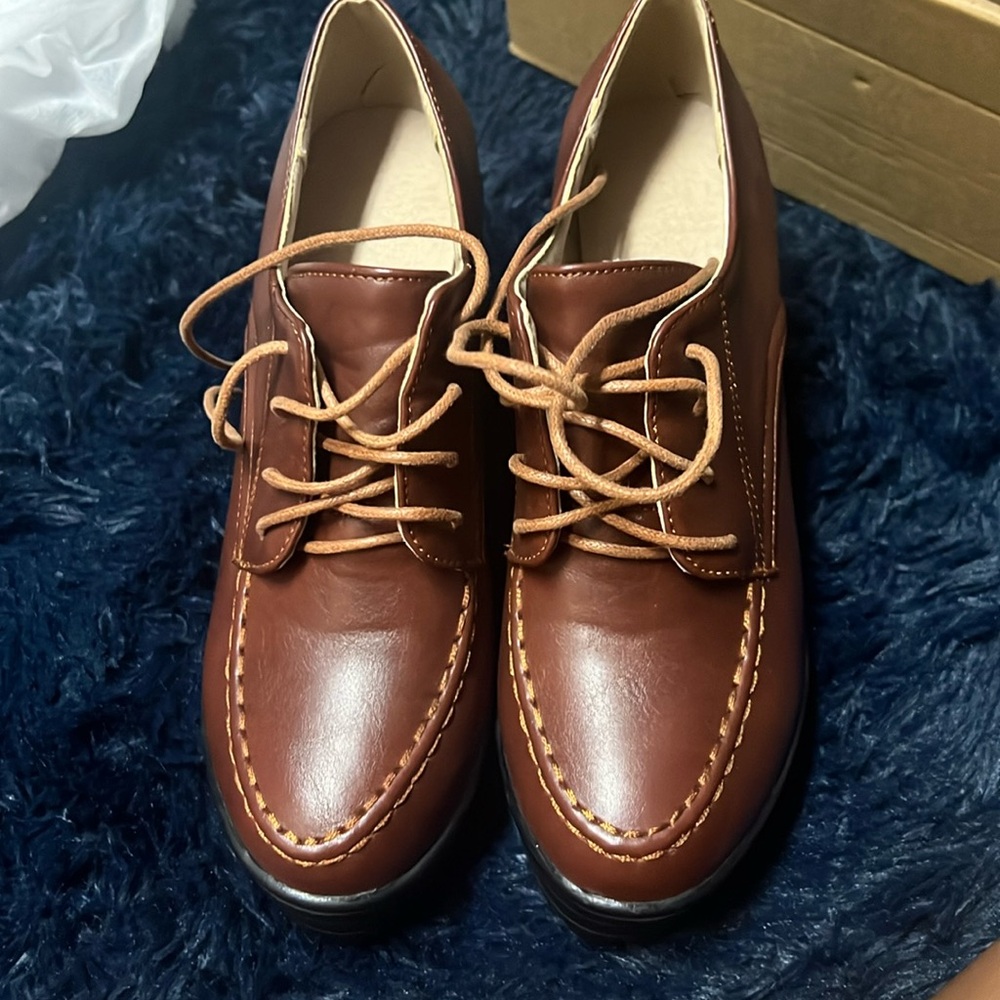 Brown platform oxfords (non brand)